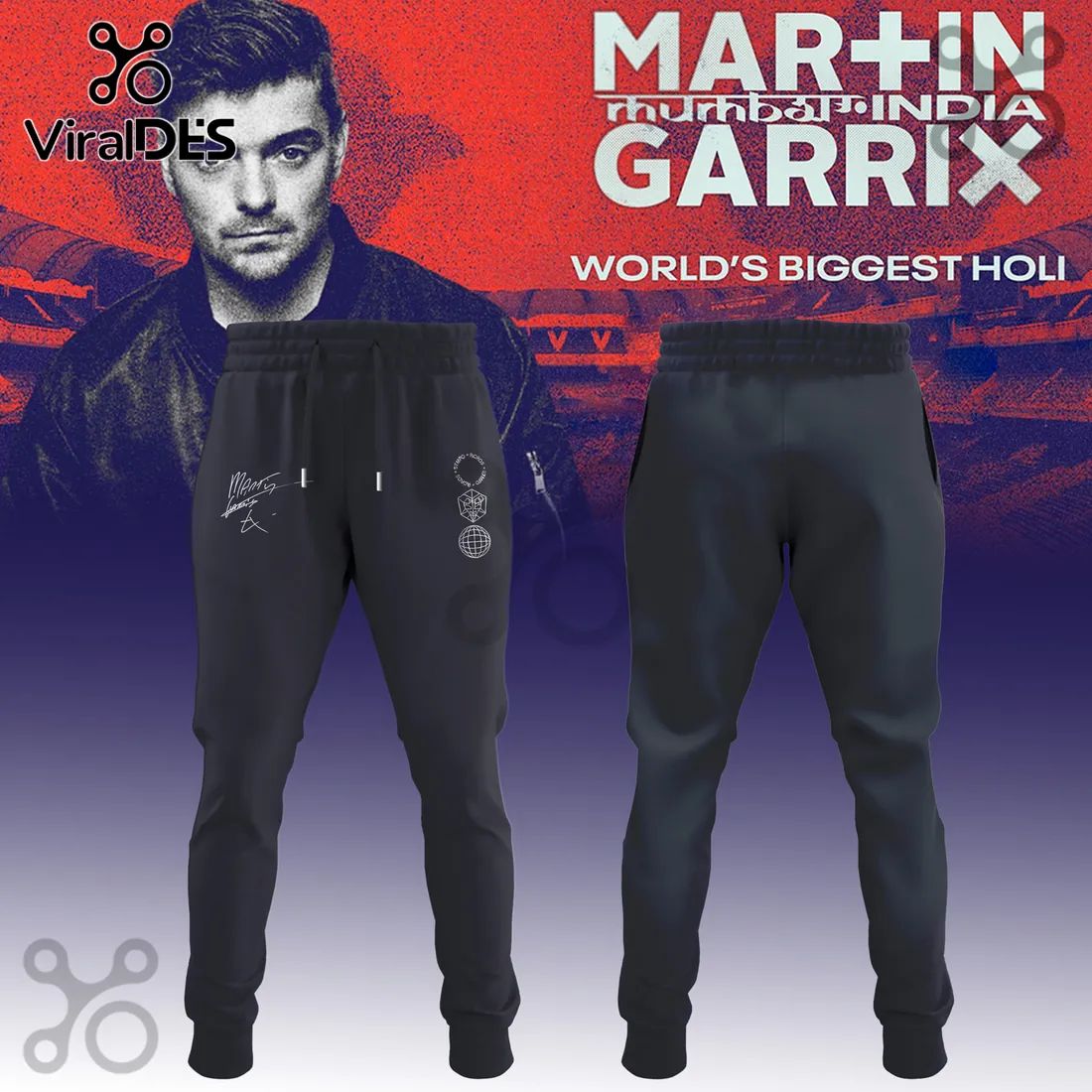 Martin Garrix Holi India Event Black Graphic Fan Merch T-shirt