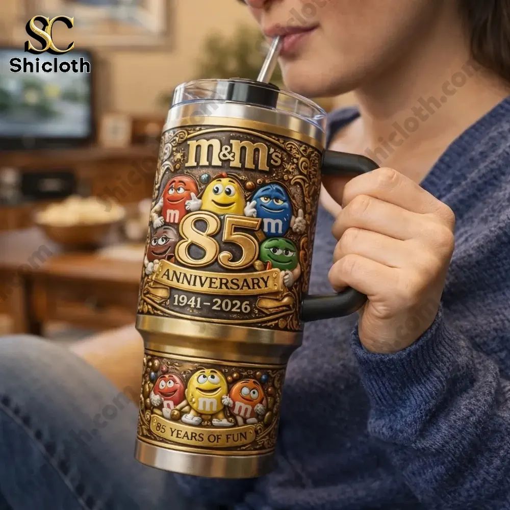 M&M 85th Anniversary 3D Relief Insulated Tumbler