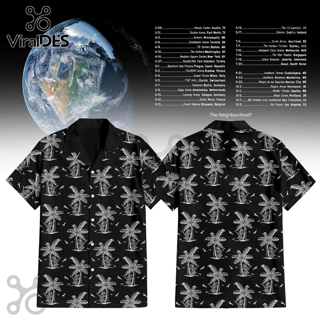 The Neighbourhood World Tour 2026 Aloha Hawaiian Shirt