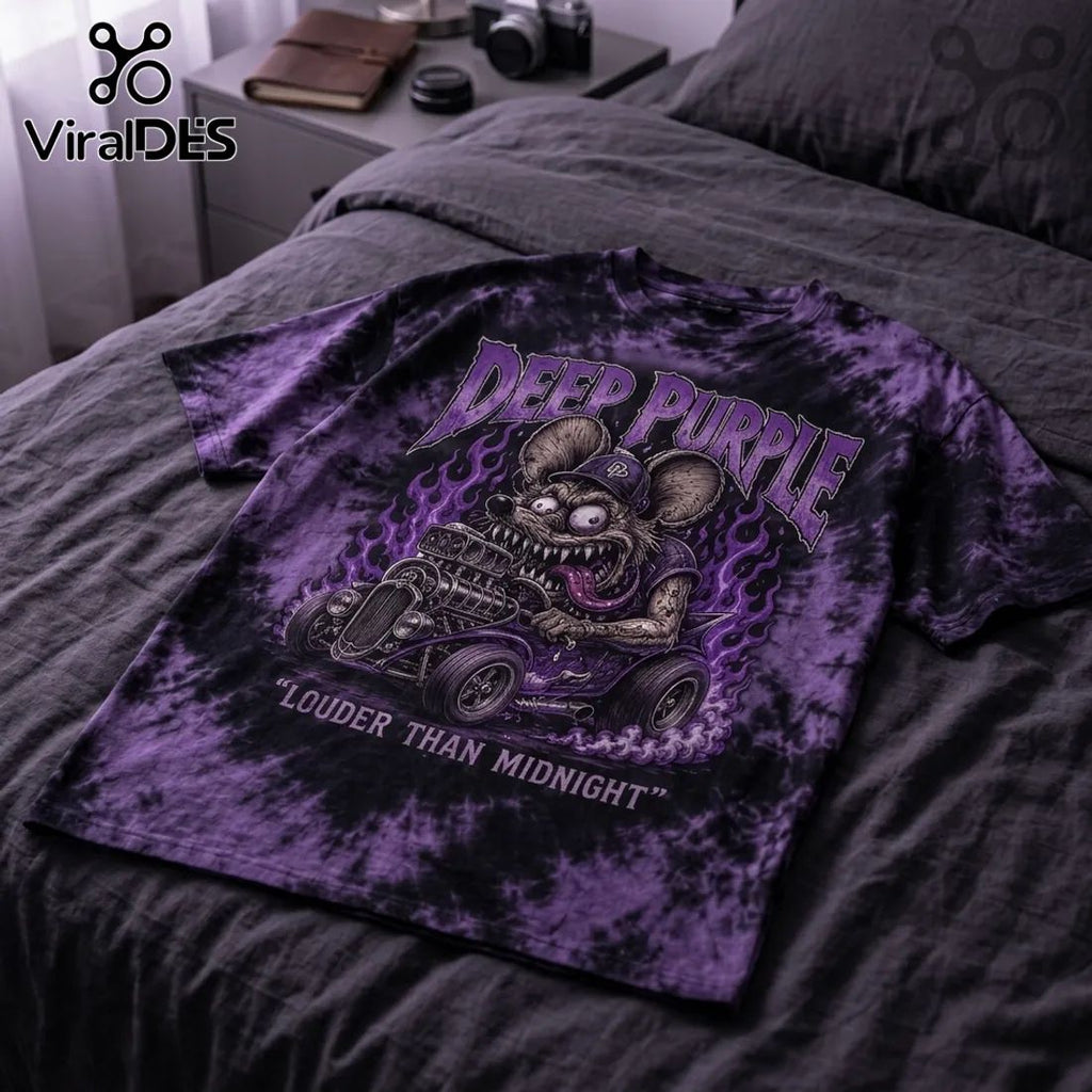 Deep Purple Louder Than Midnight Tie-Dye T-Shirt