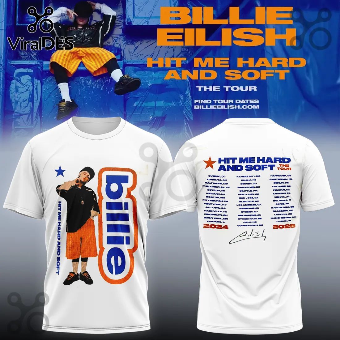 Billie Eilish Hit Me Hard and Soft The Tour T-Shirt