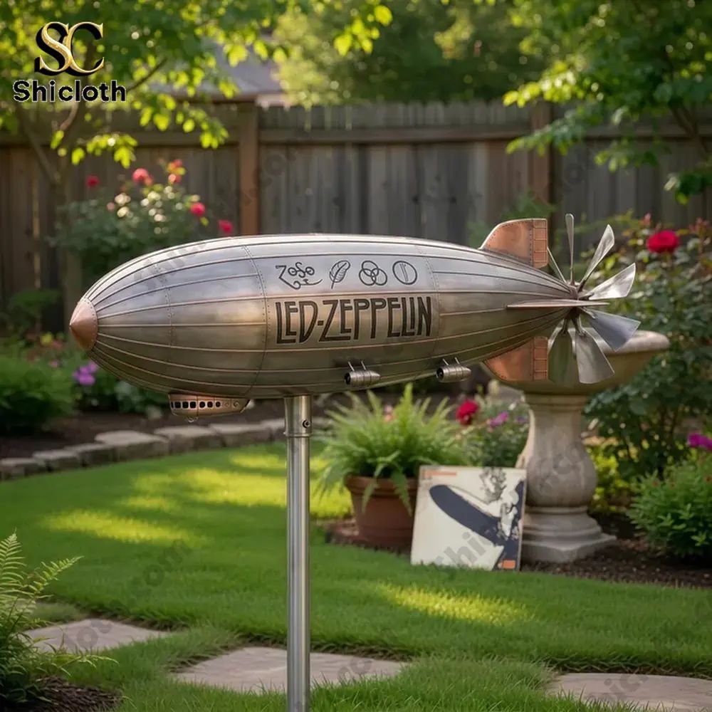 Led Zeppelin Blimp Wind Spinner For Garden
