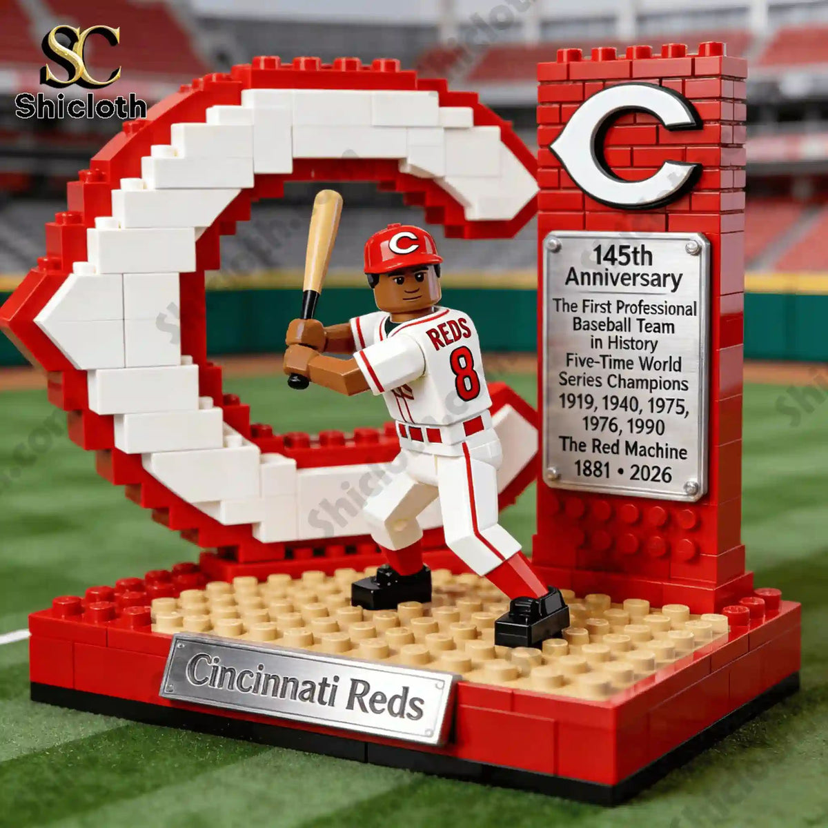 Cincinnati Reds 145th Anniversary Brick Set