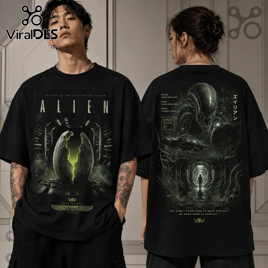 Alien Xenomorph Nostromo Black T-Shirt