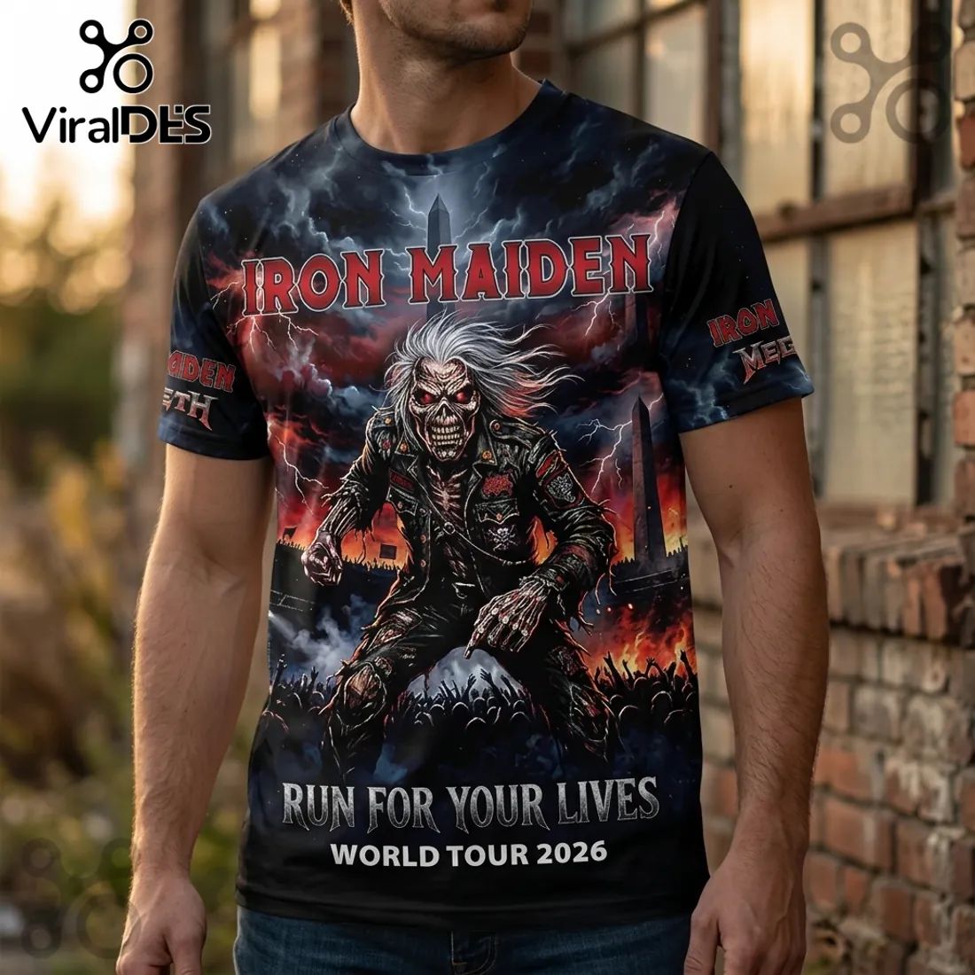 Iron Maiden Megadeth Run For Your Lives 2026 Tour T-Shirt