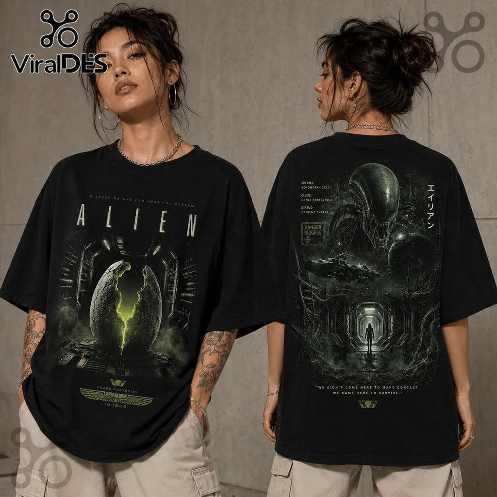 Alien Xenomorph Nostromo Black T-Shirt