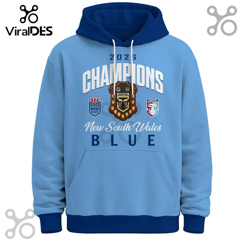 New South Wales Blues 2026 Champions Light Blue Hoodie