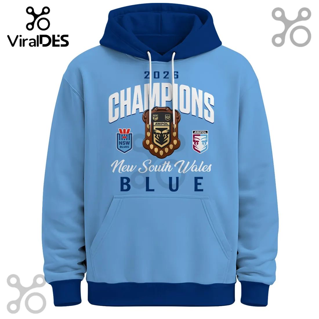 New South Wales Blues 2026 Champions Light Blue Hoodie