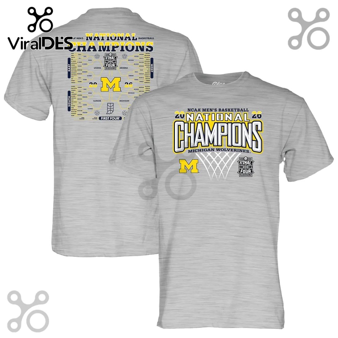 Michigan Wolverines 2020 NCAA Basketball National Champions Commemorative T-Shirt
