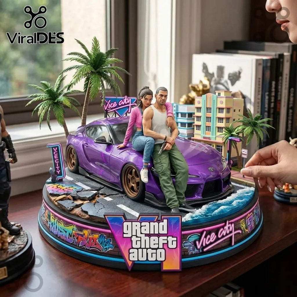 Grand Theft Auto VI Vice City Diorama Sculpture