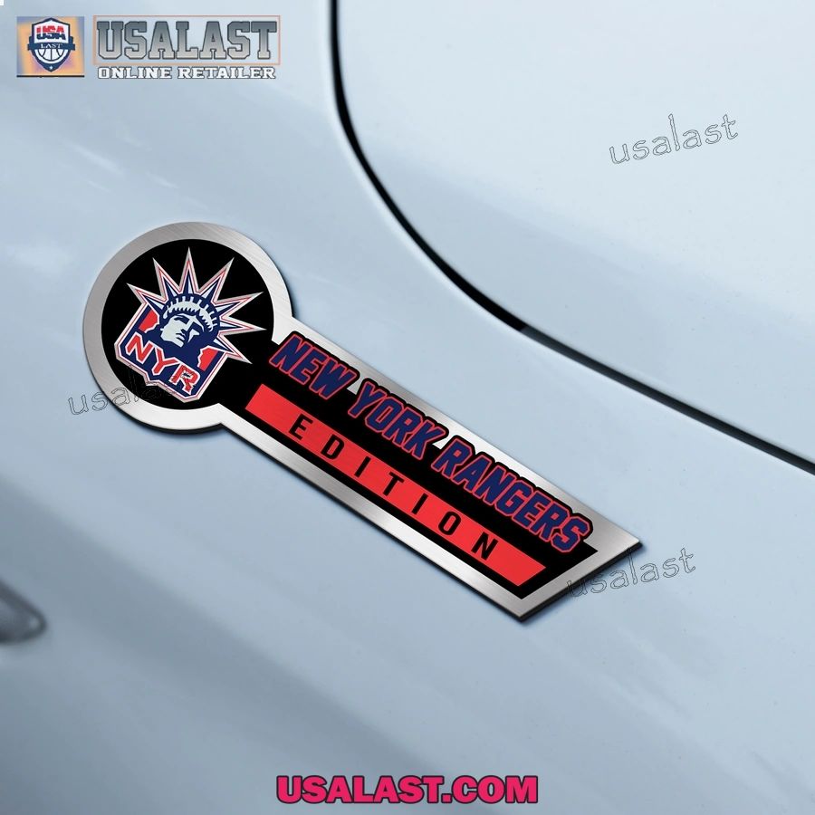 New York Rangers Edition 3D Engraved Car Name Emblem