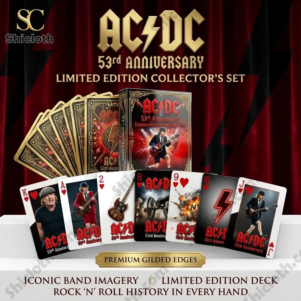 AC_DC 53rd Anniversary Commemorative Playing Cards