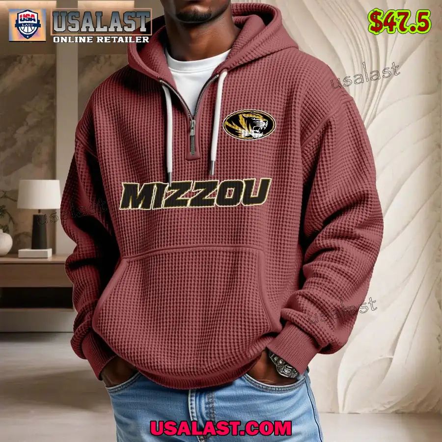 Missouri Tigers Waffle Half Zip Hoodie