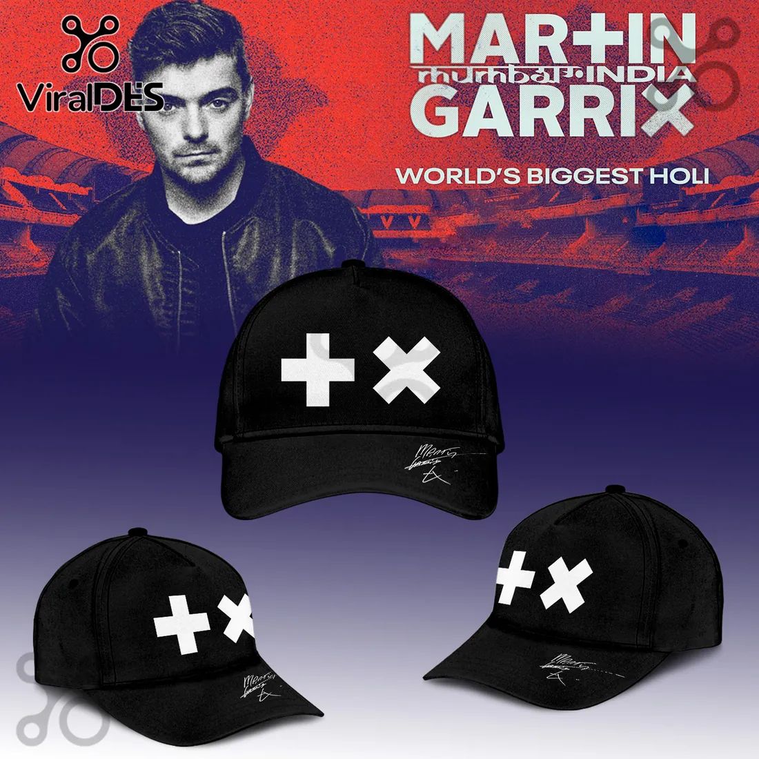 Martin Garrix STMPD RCRDS Geometric Lion Signature Black Hoodie