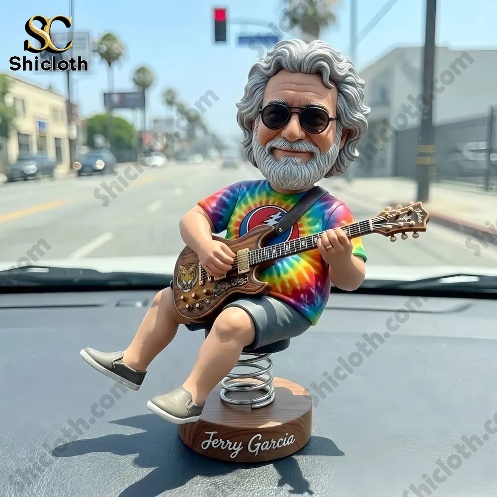 Grateful Dead Jerry Garcia Decor Car Dashboard Bobblehead
