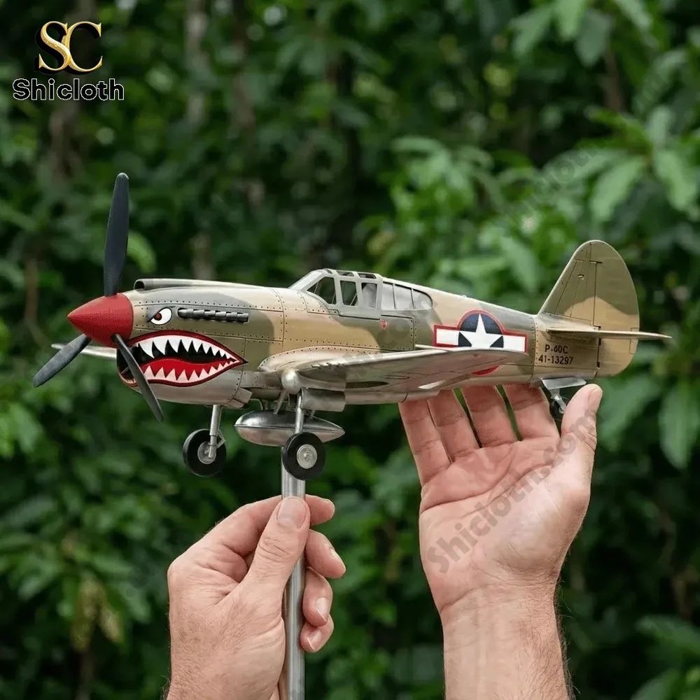 New Shark Mouth Warplane Wind Spinner For Garden