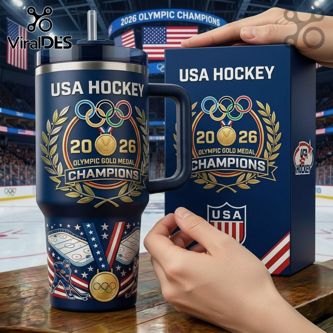 USA Hockey 2026 Olympic Gold Medal Champions Premium Insulated Tumbler