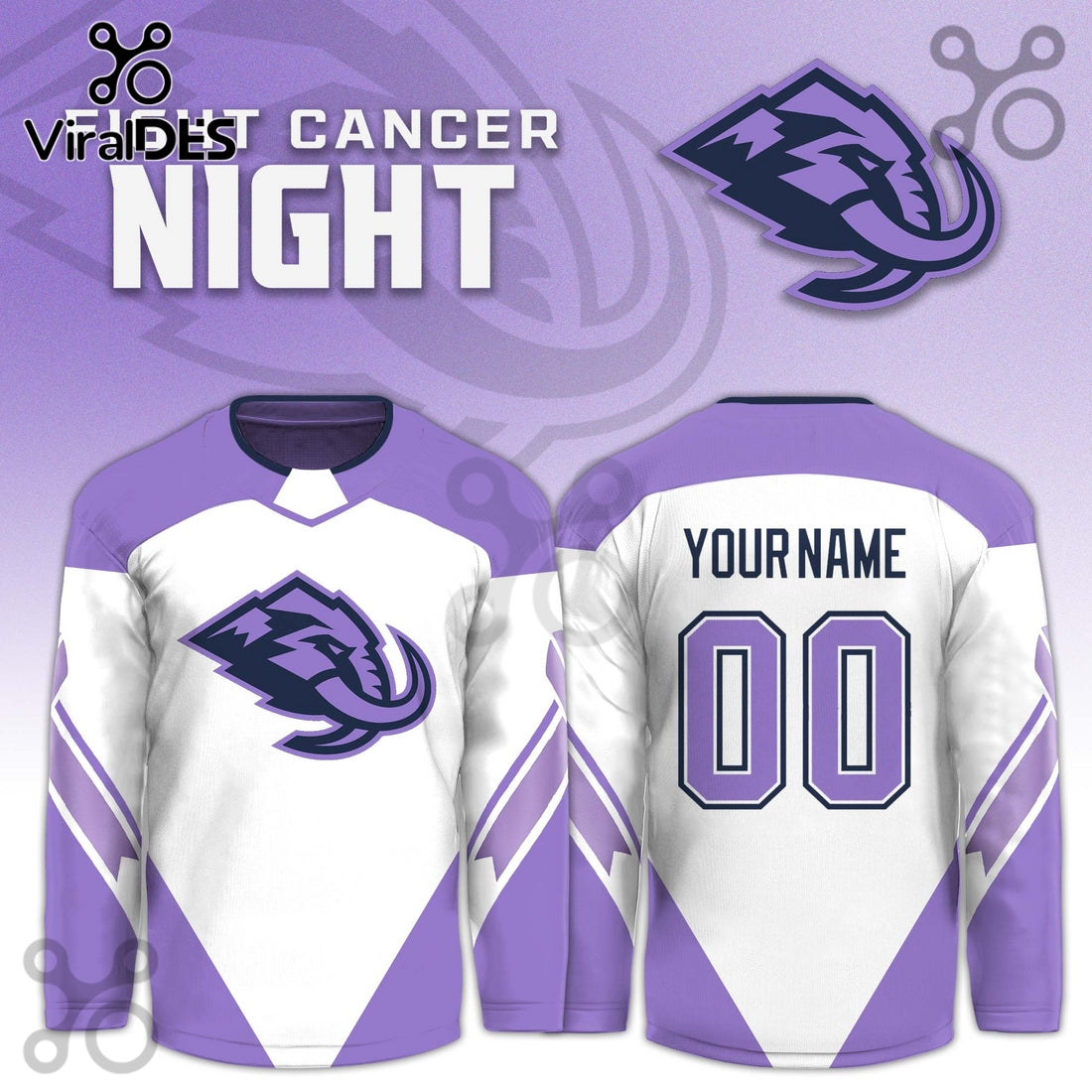 UTA Hockey Fights Cancer Purple Jersey Limited Edition