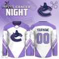 Vancouver Canucks Hockey Fights Cancer Purple Jersey Limited Edition