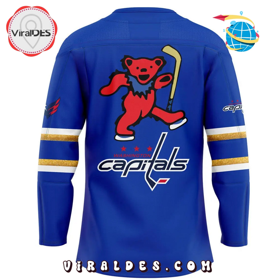 Washington Capitals Grateful Dead Night Hockey Jersey