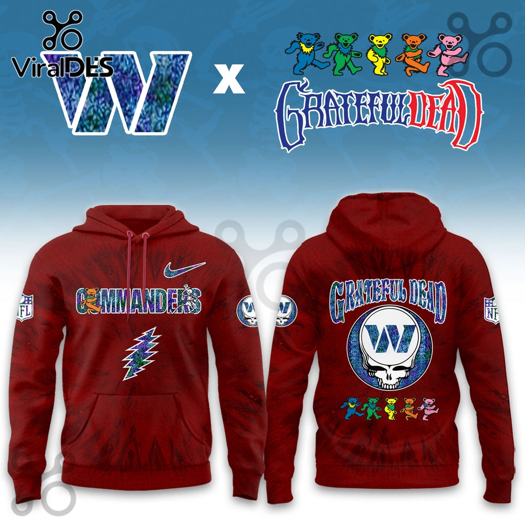 Washington Commanders Grateful Dead Limited Hoodie 2025