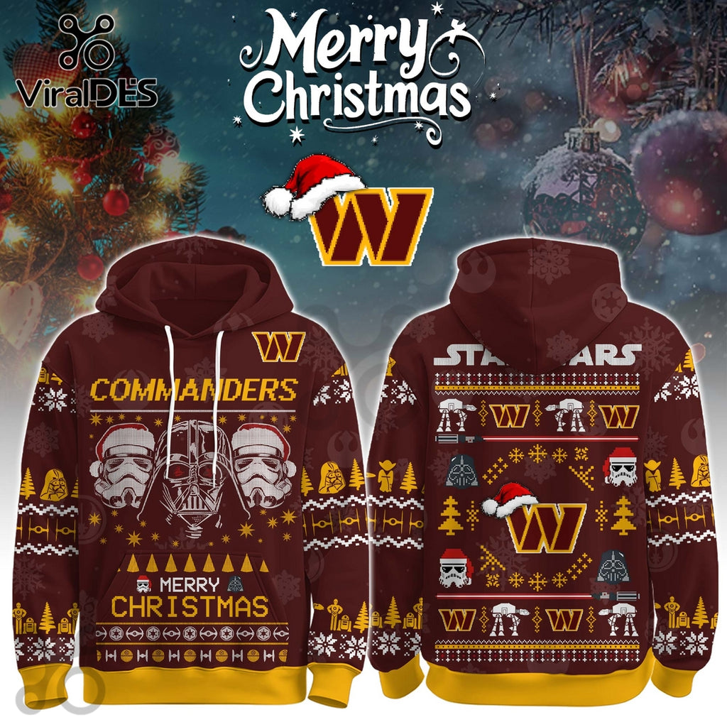 Washington Commanders Merry Christmas The Force Edition Hoodie 2025