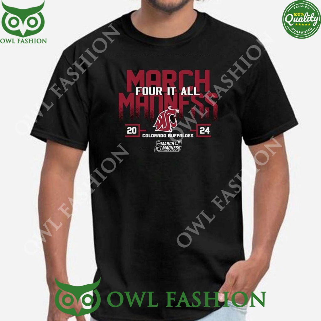 Washington State Couga 2024 Ncaa Division March Madness Four It All TShirt
