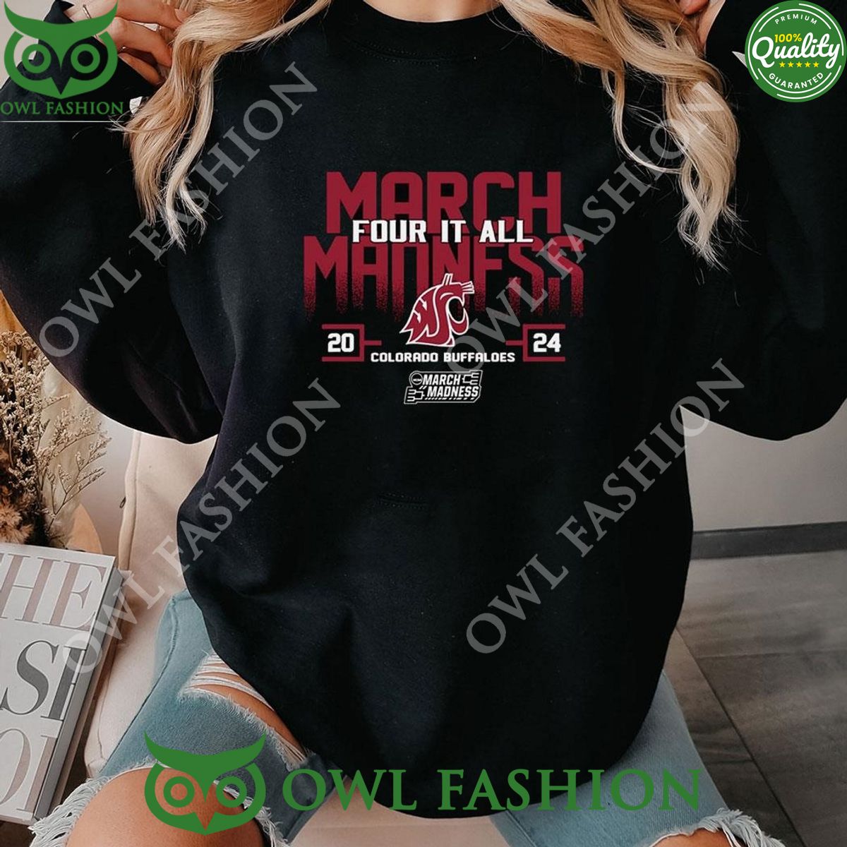 Washington State Couga March Madness Four It 2024 Ncaa Sweatshirt