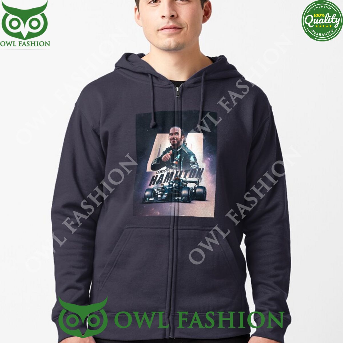 Weather Lewis Hamilton F1 Champion 2023 Zipped Hoodie