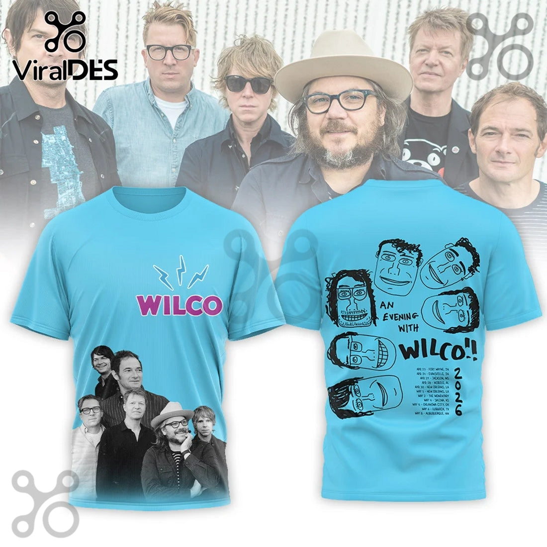 Wilco Rock Band Limited Edition 3D T-Shirt