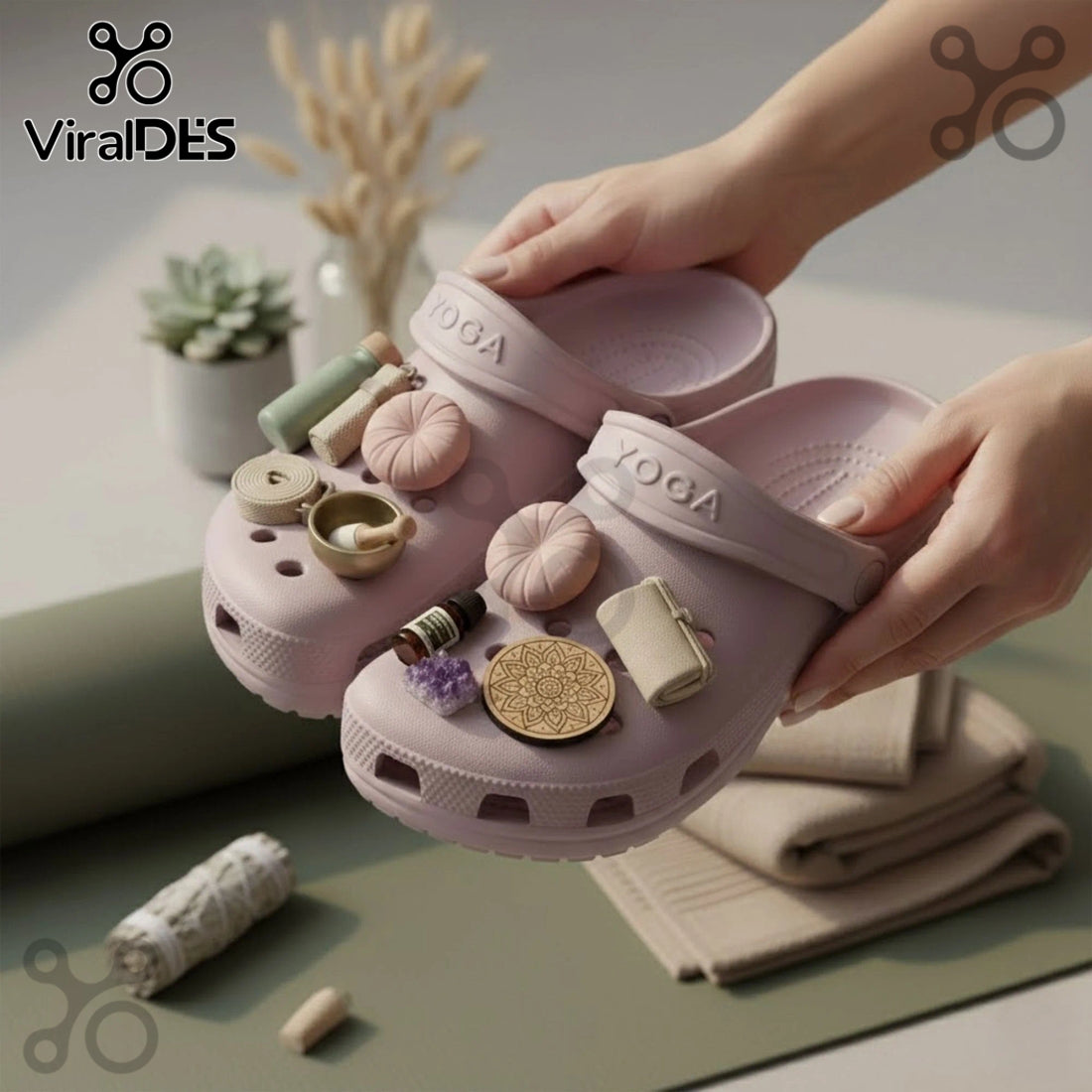 Yoga Premium Crocs Clogs With Charms
