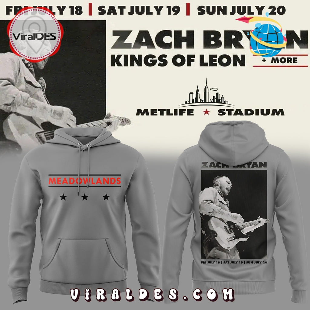 Zach Bryan Meadowlands Grey Hoodie, Long Pants